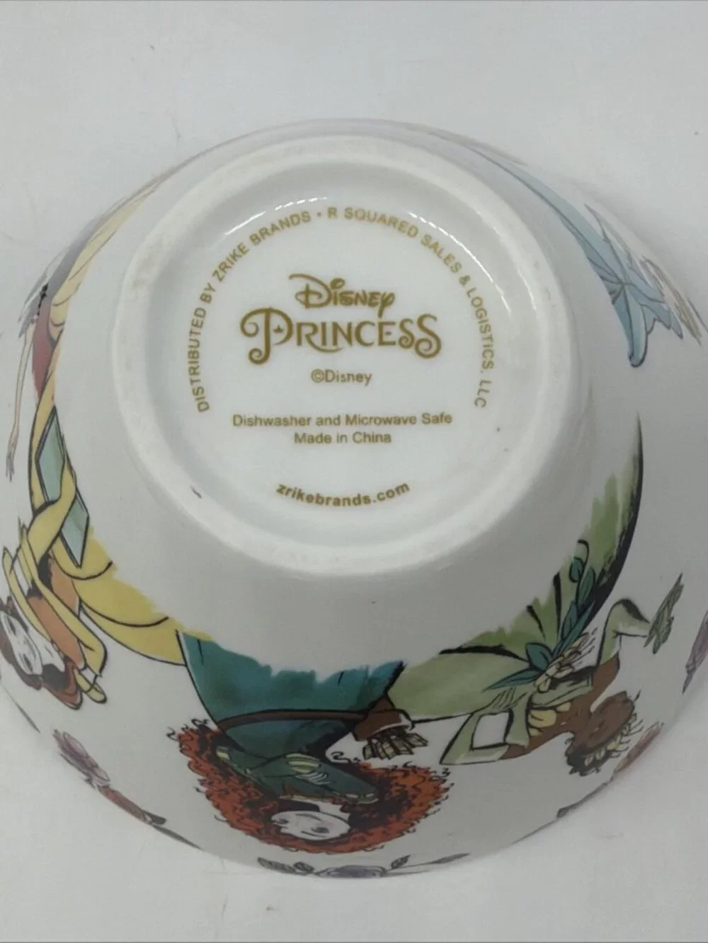 Disney Princesses Ramen Noodle Bowl Merida Snow White Belle Cinderella Tiana EUC
